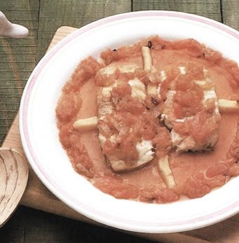 Merluza con fritada Merluza con fritada