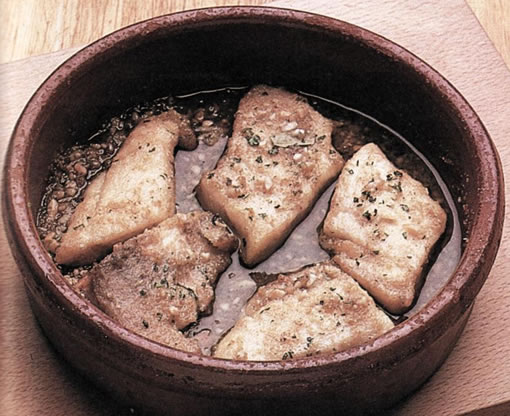 Palometa en salsa de almendras