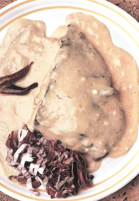Rodaballo escalfado al vino blanco