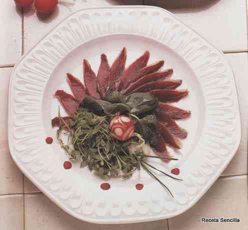 Ensalada de jamón de pato Ensalada de jamón de pato