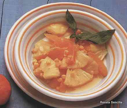 Ensalada de pina, naranja y maÃ­z