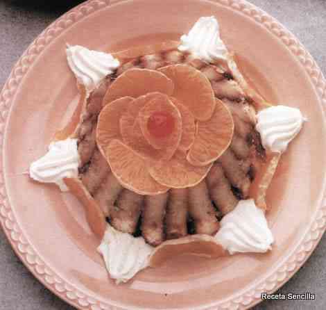 Charlota rusa de mandarina