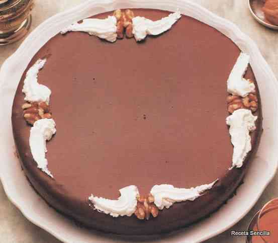 Tarta de chocolate y nuez